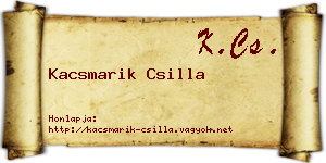 Kacsmarik Csilla névjegykártya