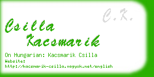 csilla kacsmarik business card